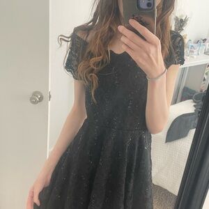 Elegant Black Lace Dress